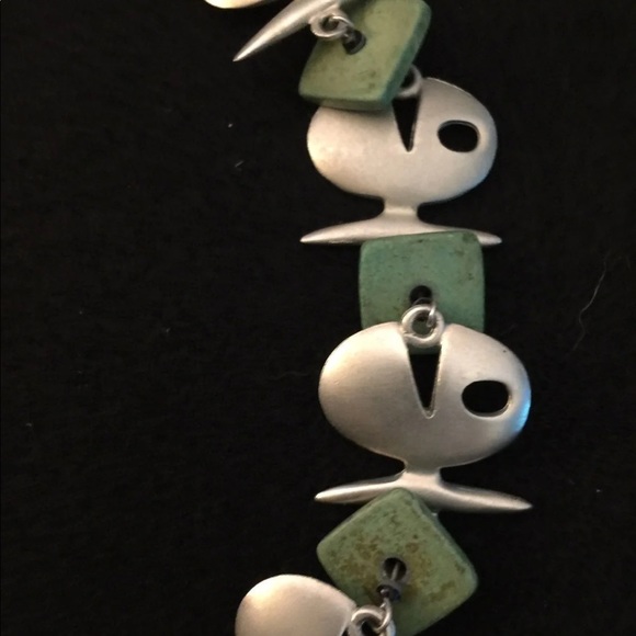 BICHE DE BERE PARIS Vintage Art Collar Statement Necklace 18” - Picture 3 of 10